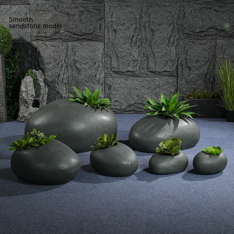 Stone Flower Pots