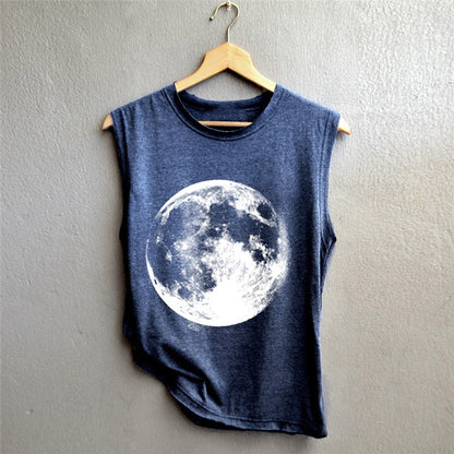 Moon Sleeveless Shirt