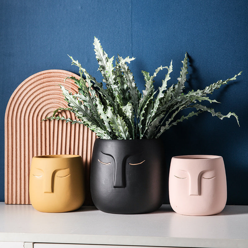 Ceramic Face Flower Pot