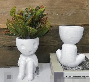 Nordic Man Ceramic Flower Pot