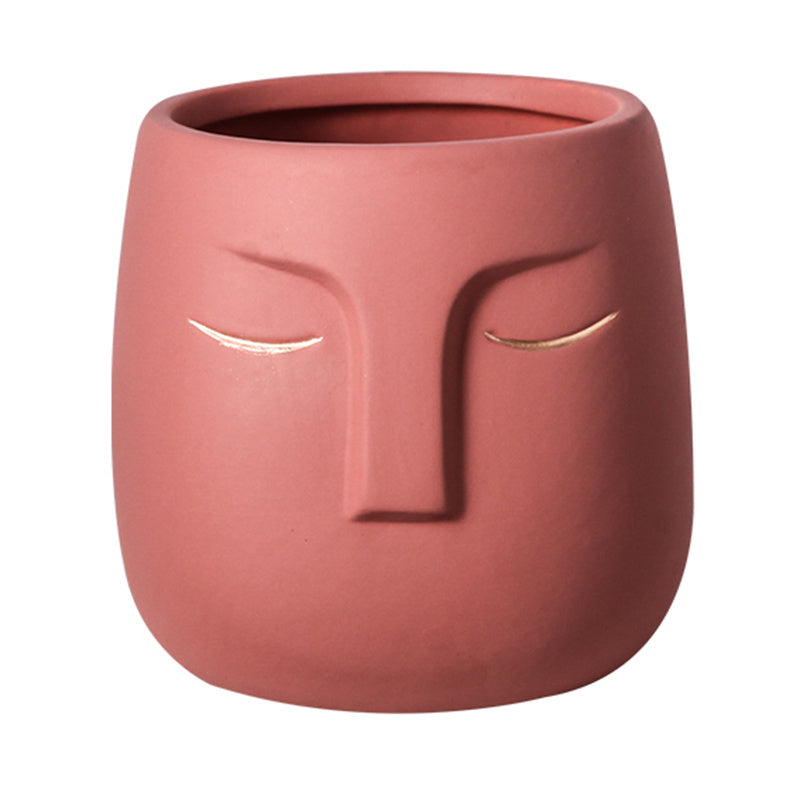 Ceramic Face Flower Pot