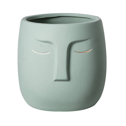 Ceramic Face Flower Pot