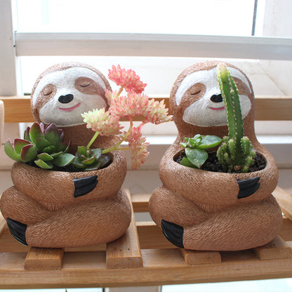 Sloth Hug Flower Pot