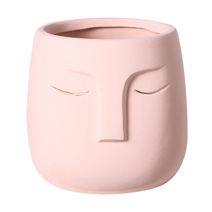 Ceramic Face Flower Pot