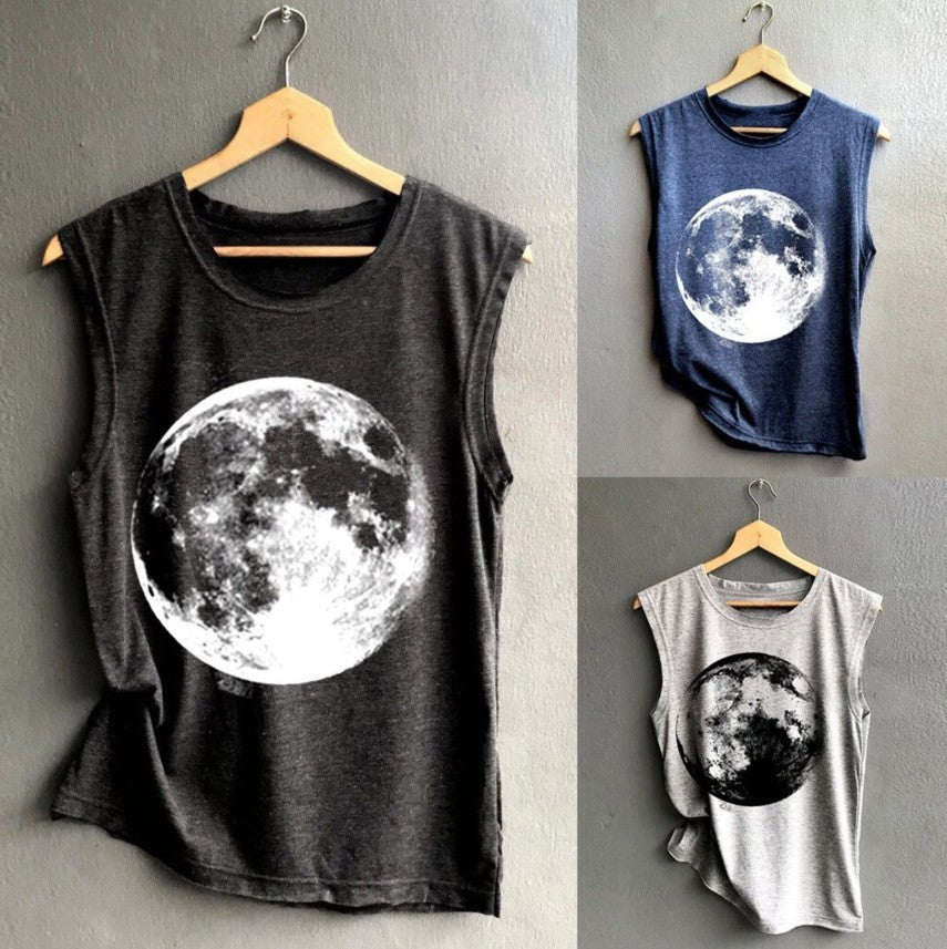 Moon Sleeveless Shirt