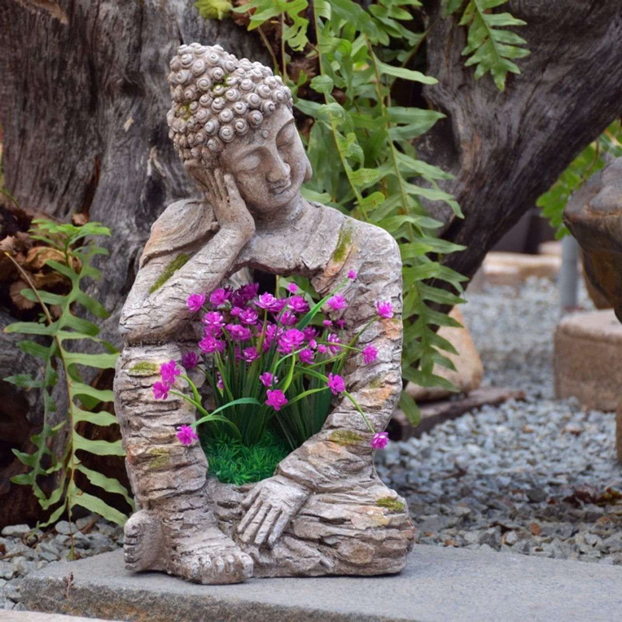 Zen Buddha Statue Flower Pot