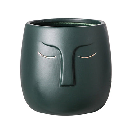 Ceramic Face Flower Pot