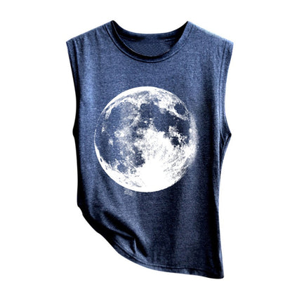 Moon Sleeveless Shirt