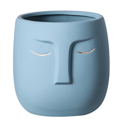 Ceramic Face Flower Pot