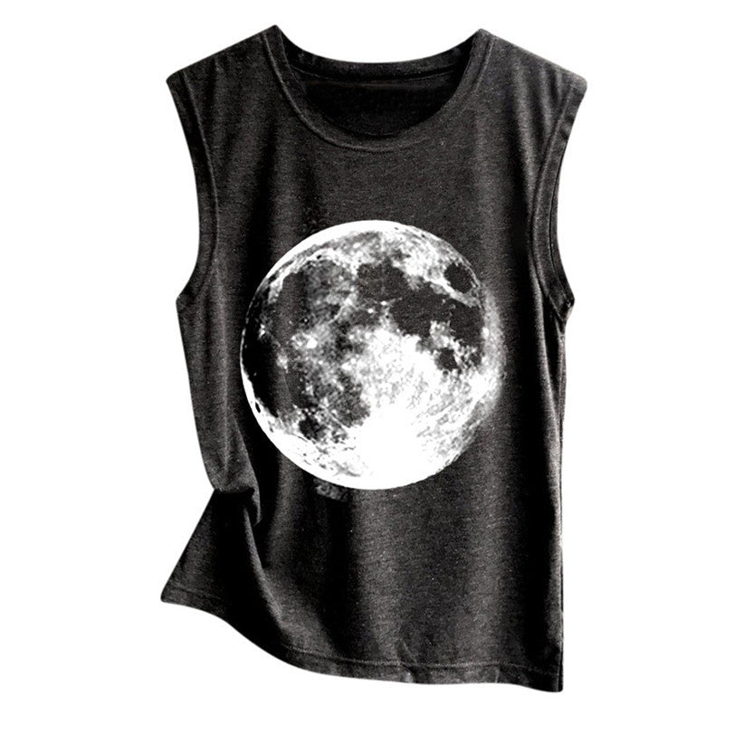 Moon Sleeveless Shirt