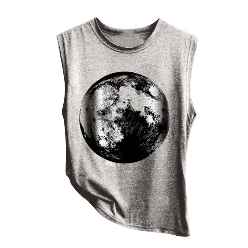 Moon Sleeveless Shirt