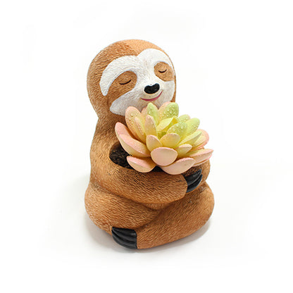 Sloth Hug Flower Pot