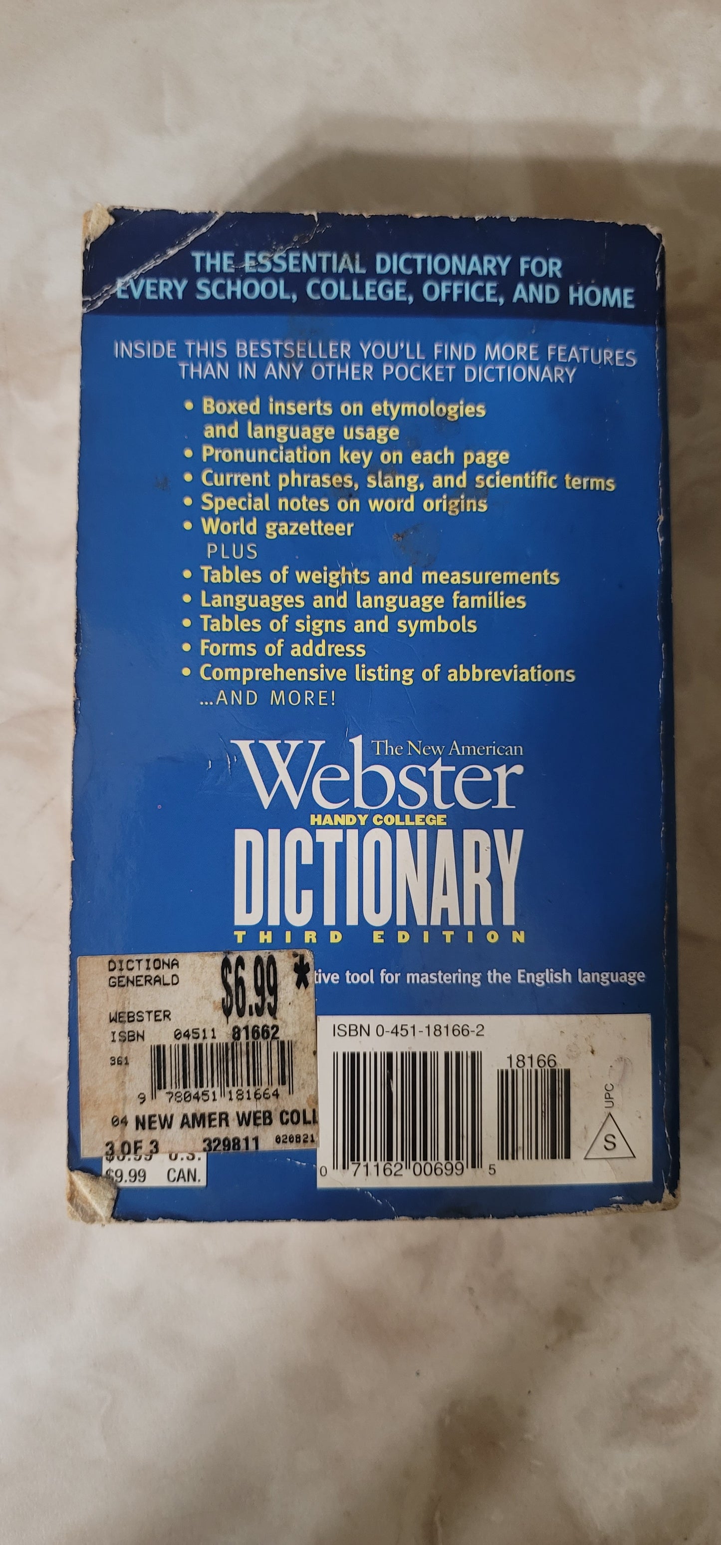 Webster Handy College Dictionary Third Edition